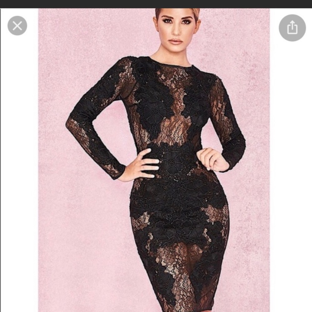 House of cb black dress